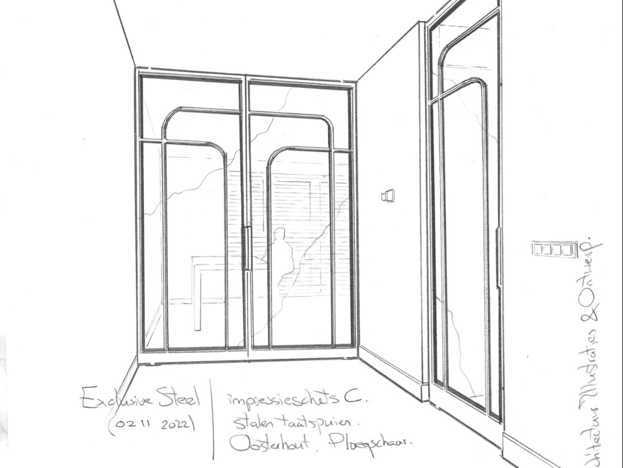 pentekening stalen deuren bij iris sitaram
