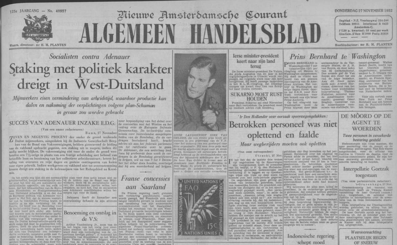 Algemeen Handelsblad van 27 november 1952